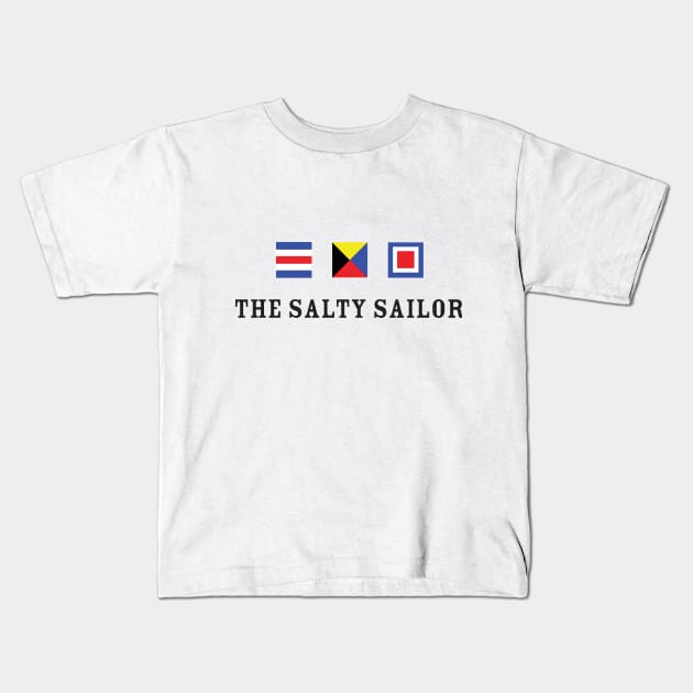 The Salty Sailor Nautical Flags Kids T-Shirt by The Salty Sailor